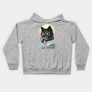 Professional Working from home since 2020 Cat Funny Kids Hoodie